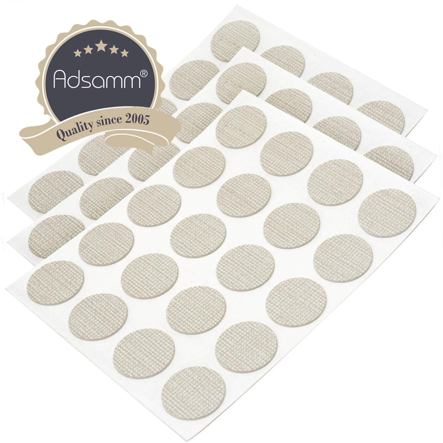 Adsamm Copriforo Autoadesivi Ø13 mm Tessuto 60 Pezzi 0,45 mm