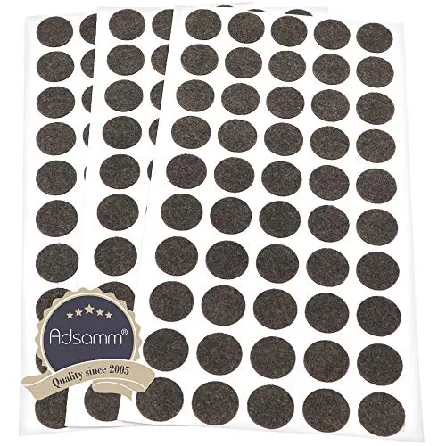 Adsamm feltrini ultrasottili Ø 16 mm marrone 150 pezzi 1,5 mm