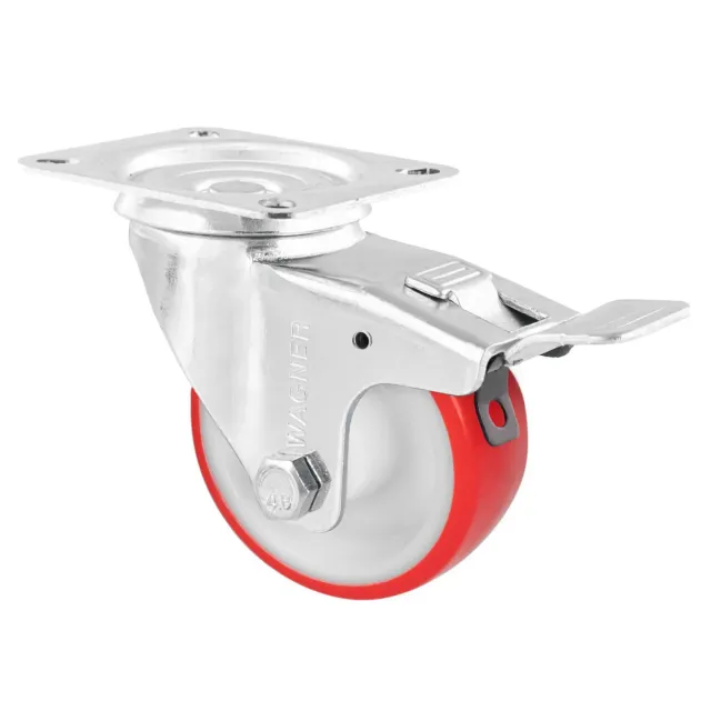 Wagner 04788001 RO 7880 rotella con freno 80 mm rossa 1 pz