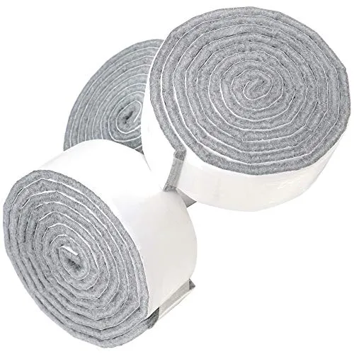 Adsamm Nastro Feltro Adesivo Grigio 29x1000 mm 3 Rotoli