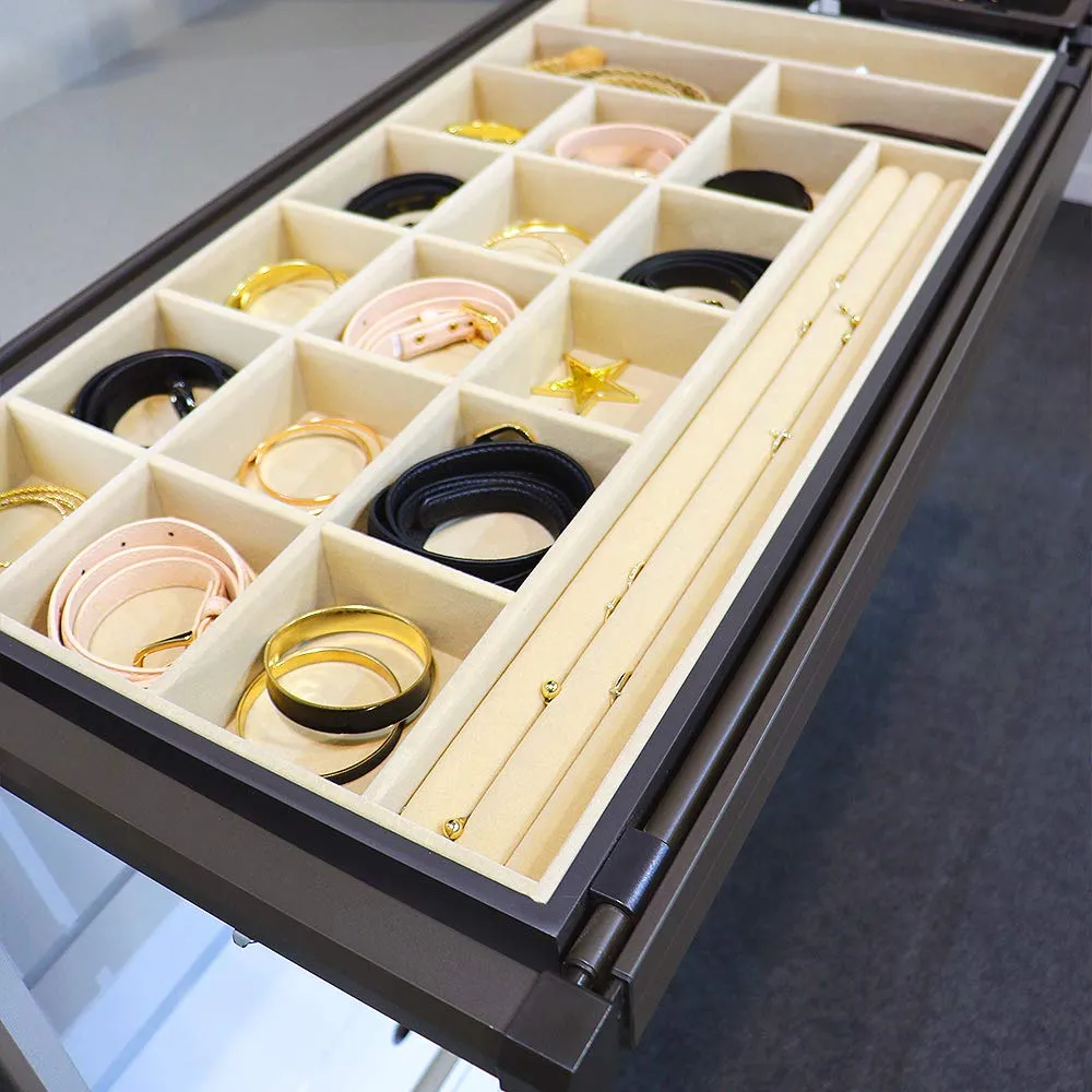 Emuca organizer cassetto cucina M60 moka 564-614 mm