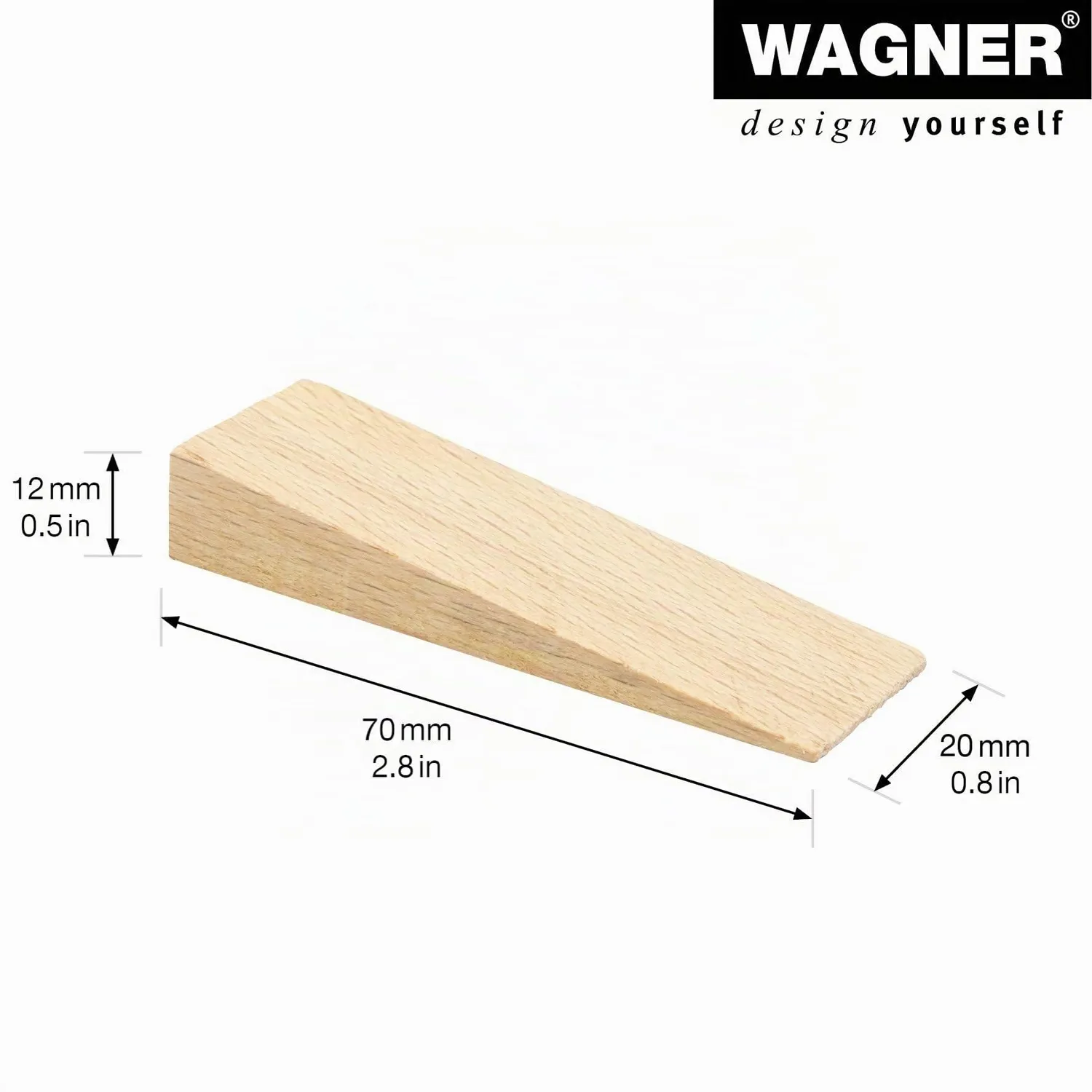 Wagner Cuneo fermaporta faggio 70 mm set 4 pezzi