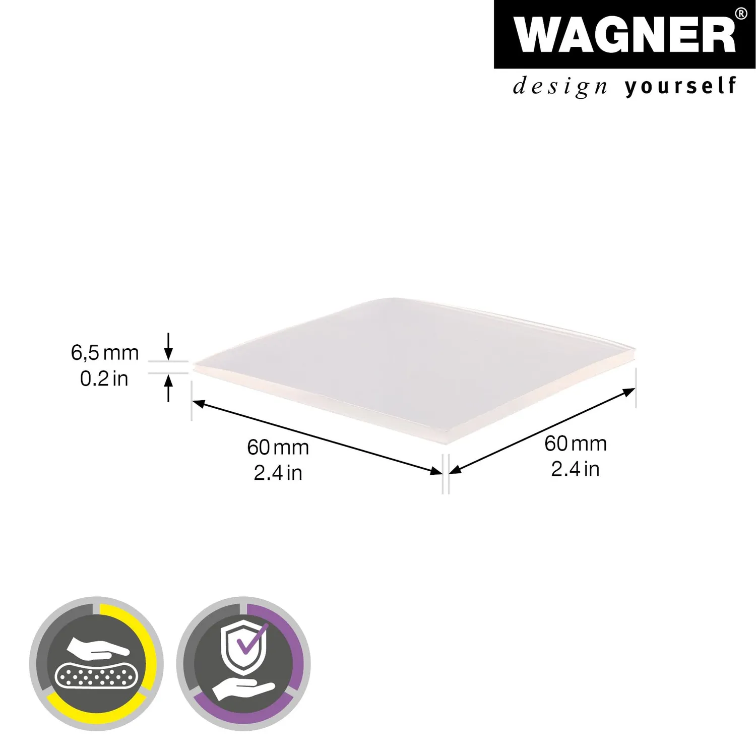 Wagner EH 3160 cuscinetti silicone 4 pezzi 60x60 antiscivolo