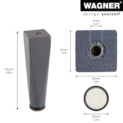 Wagner Design ST 7340 piede mobile pino grigio 150 mm