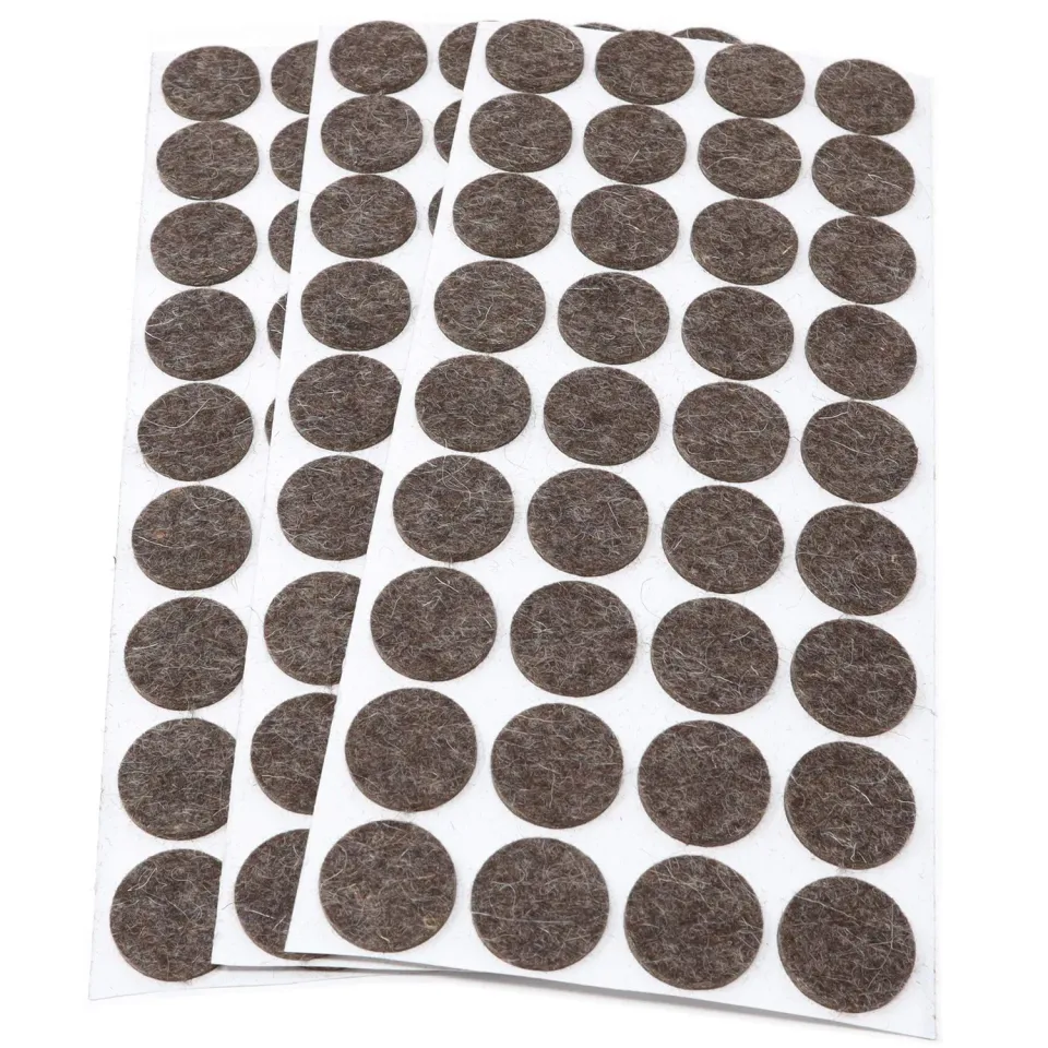 Adsamm Feltrini Ø 24 mm Marroni 108 Pezzi Lana