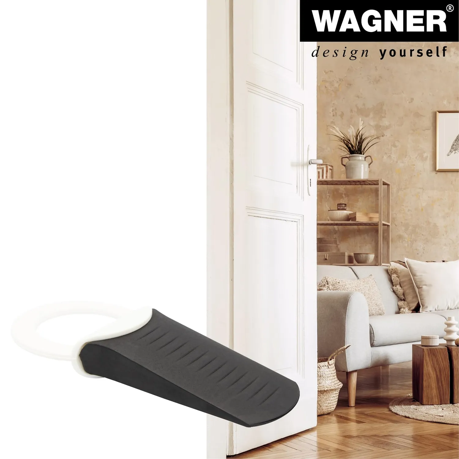 Wagner Cuneo Fermaporta Gomma Gancio Piccolo 110 mm
