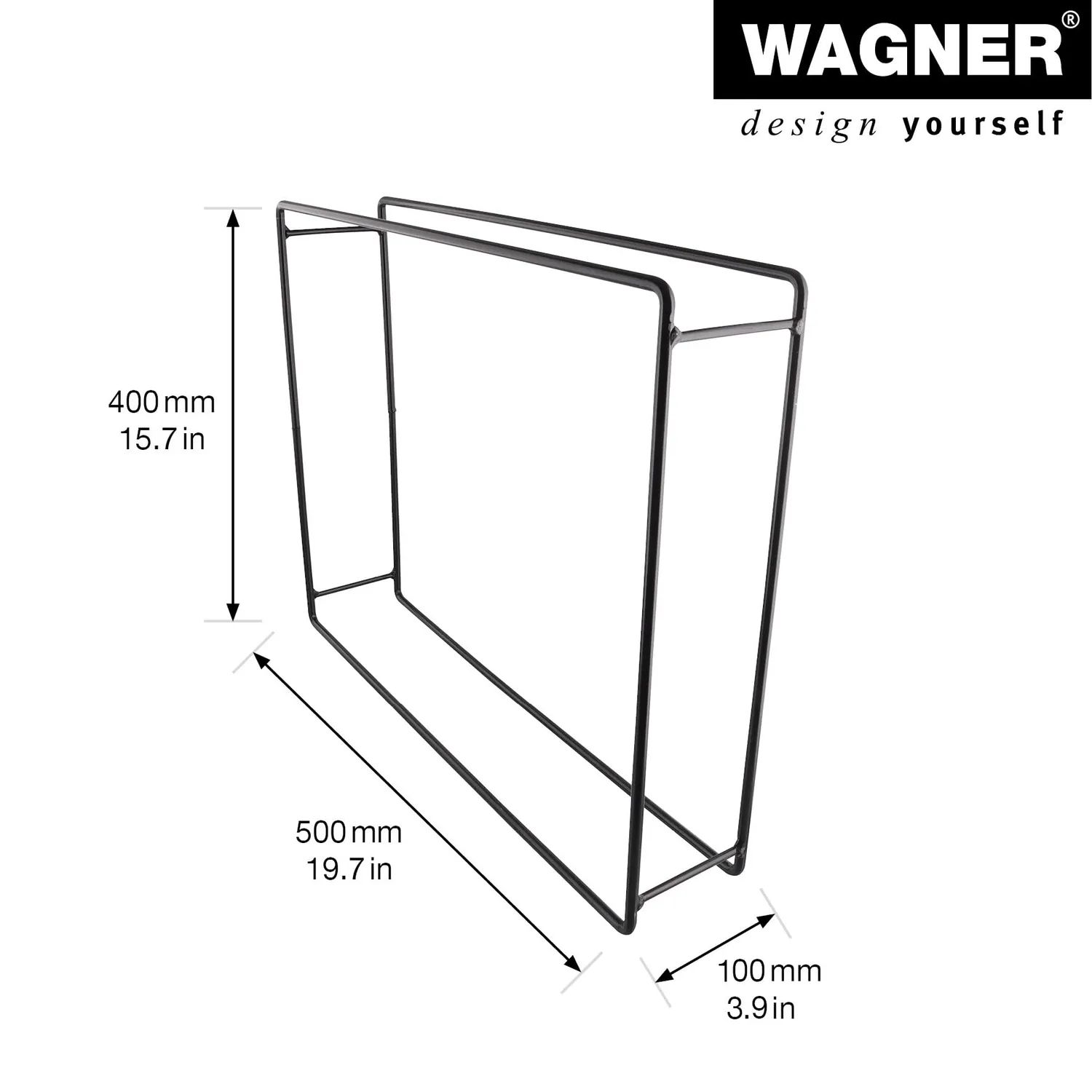 Wagner ST 5145 cornice design 400x500 mm nera 1 pezzo