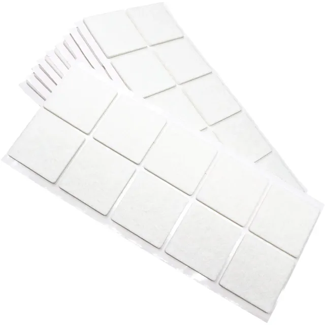 Adsamm Feltrini Autoadesivi 45x45 mm 100 Pezzi Bianchi Sottili