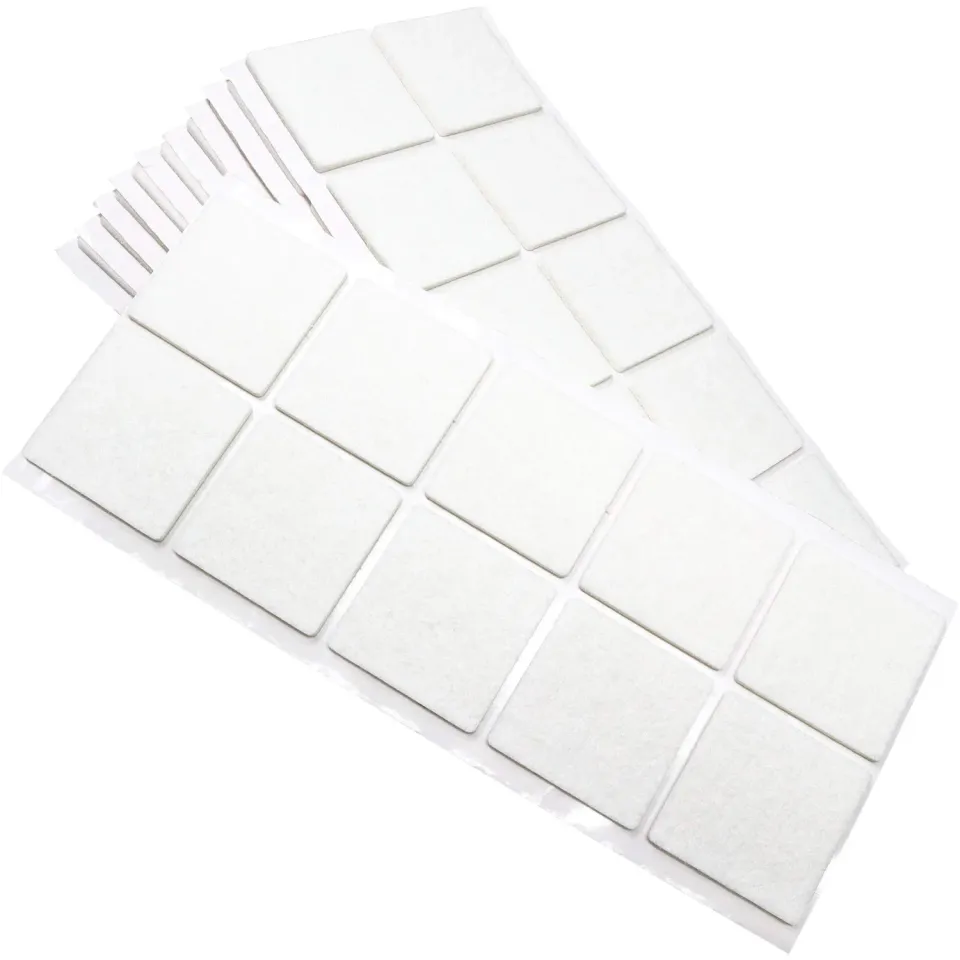 Adsamm Feltrini Autoadesivi 45x45 mm 100 Pezzi Bianchi Sottili