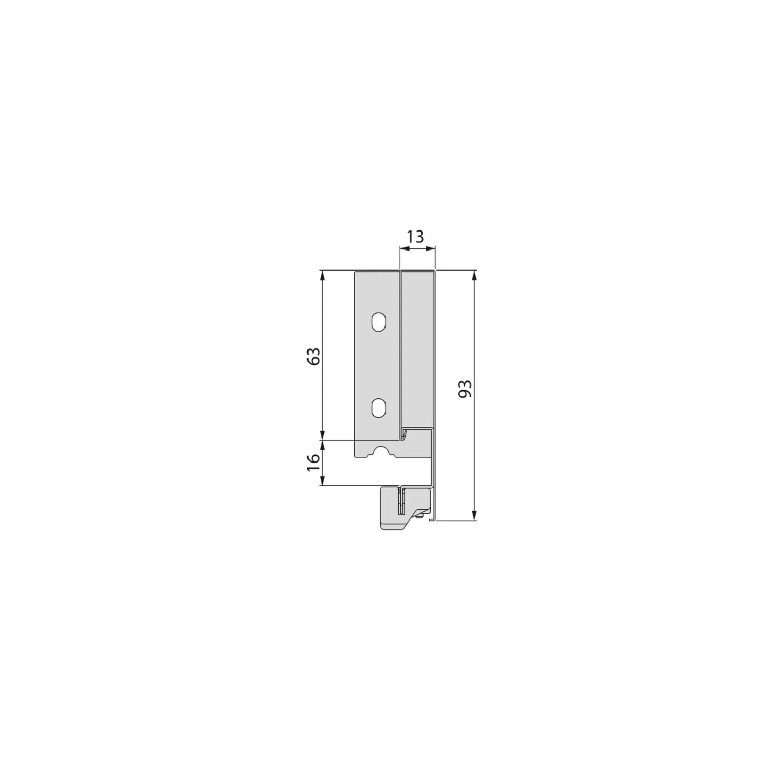 Emuca Cassetto Vertex H93 mm P350 mm Alluminio 40 kg