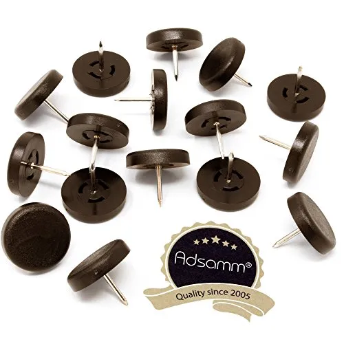 Adsamm PG-N-BR-25-16 Pattini Plastica Ø25 mm Marrone 16 pz