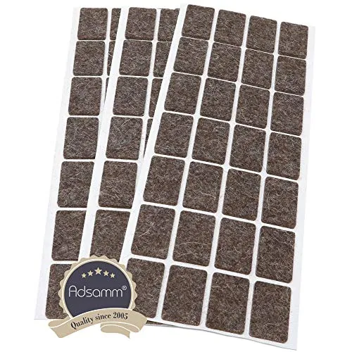 Adsamm Quality 20x30 mm feltrini autoadesivi 84 pezzi marrone