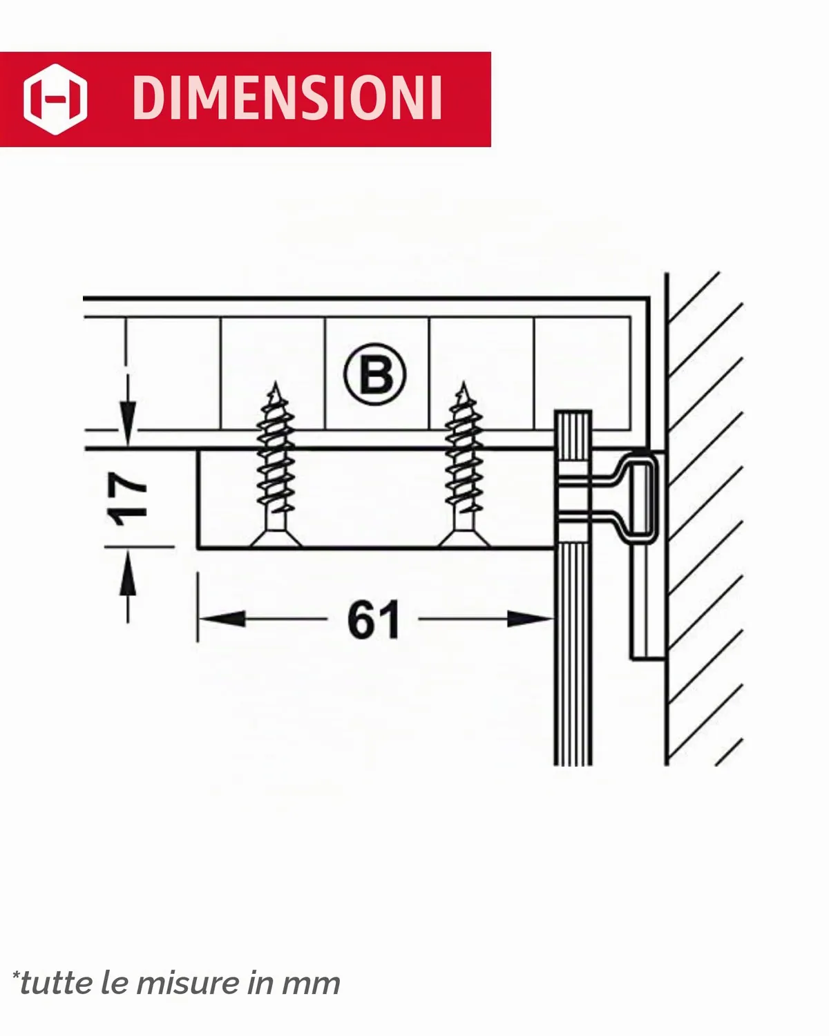Gedotec H8066 appendipensili bianco 2 pezzi 150 kg