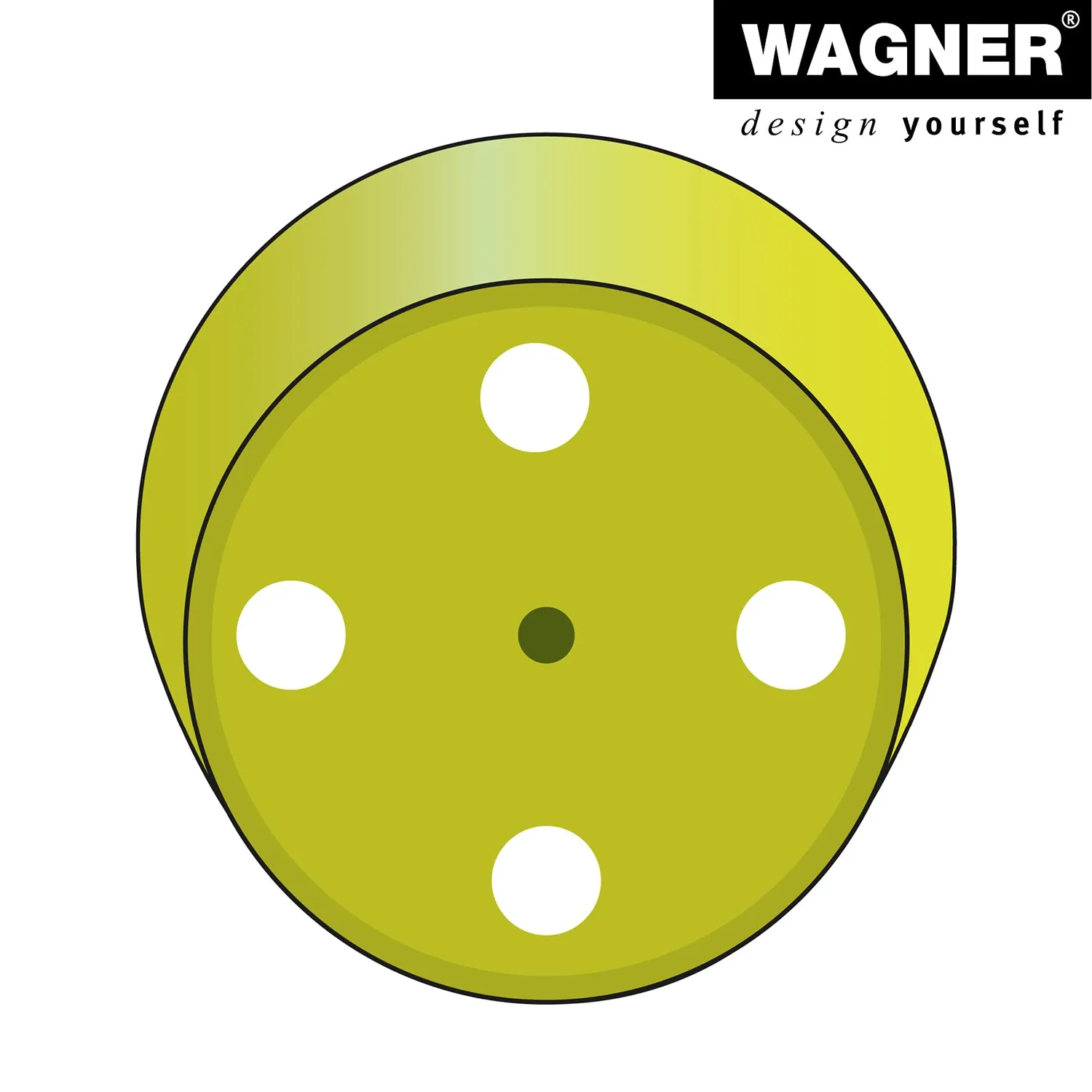 Wagner GH 0801 piedini per vasi gomma marrone 4 pezzi