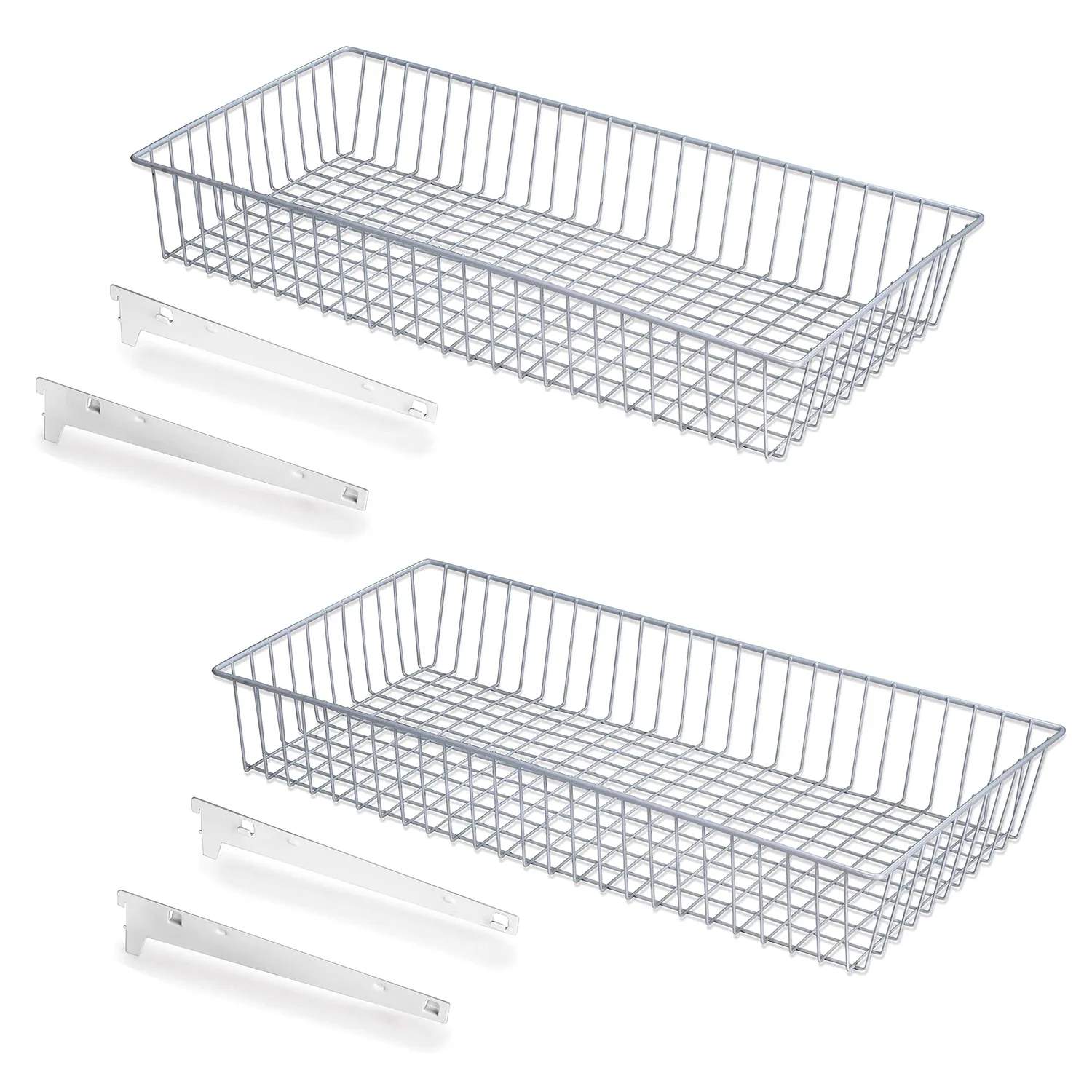 Emuca 280 mm piastre Jagmet staffe mensole 4 ripiani bianche