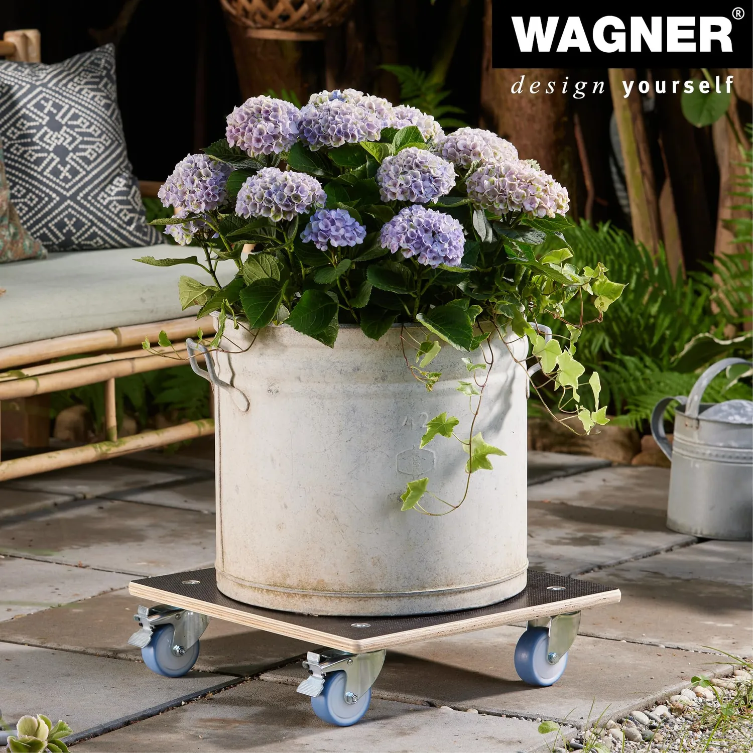 Wagner MaxiGrip GH 1347 sottovaso con ruote 48x48 cm 300 kg