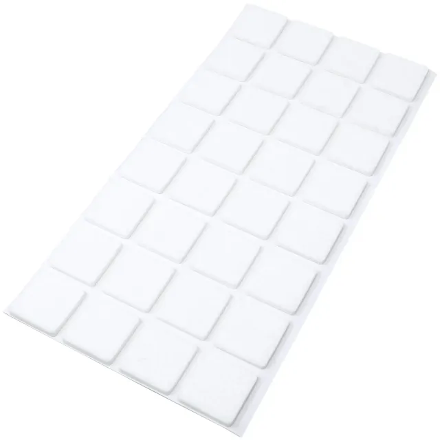 Adsamm feltrini autoadesivi bianchi quadrati 25x25 mm 32 pezzi