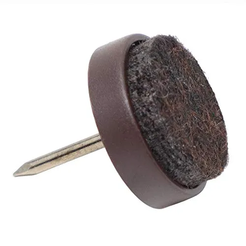 Adsamm feltrini con chiodo marroni 4 pezzi Ø 17 mm base feltro