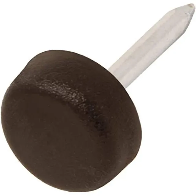 Adsamm 10 mm feltrini plastica con chiodo 100 pz marroni