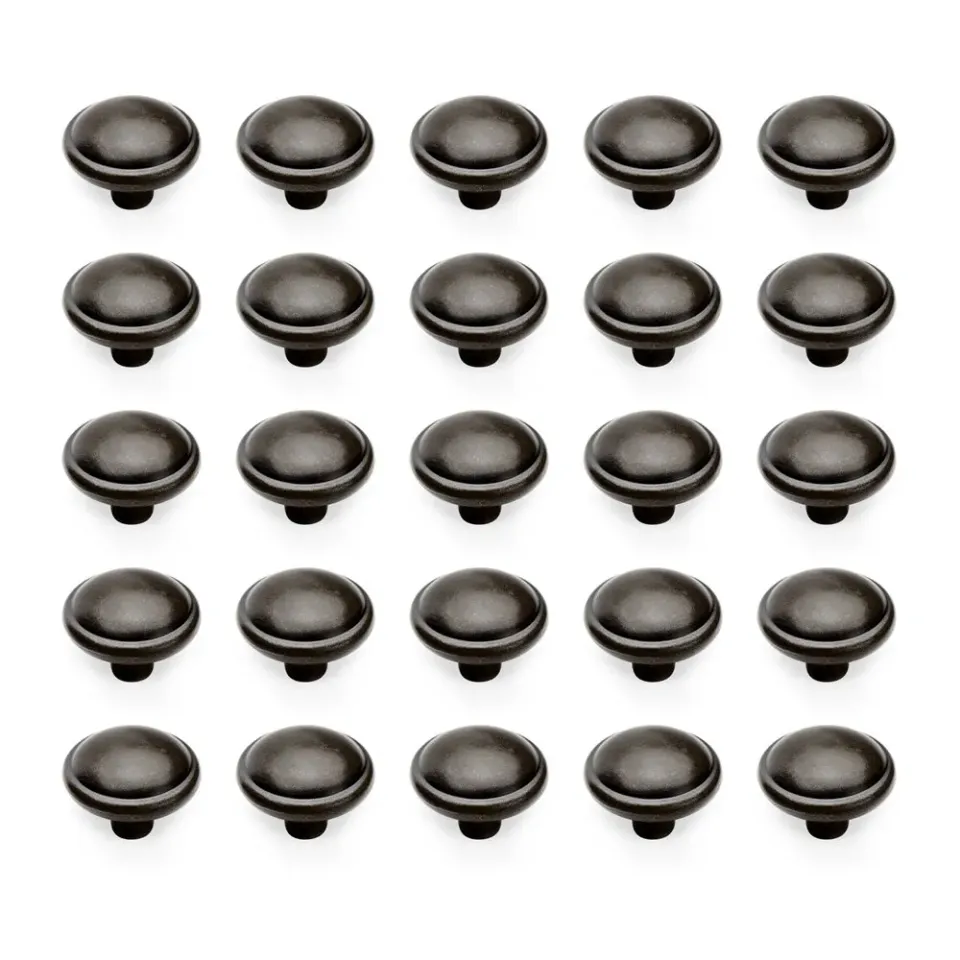 Emuca 9160014 pomolo per mobile nero 32 mm 25 pezzi zama