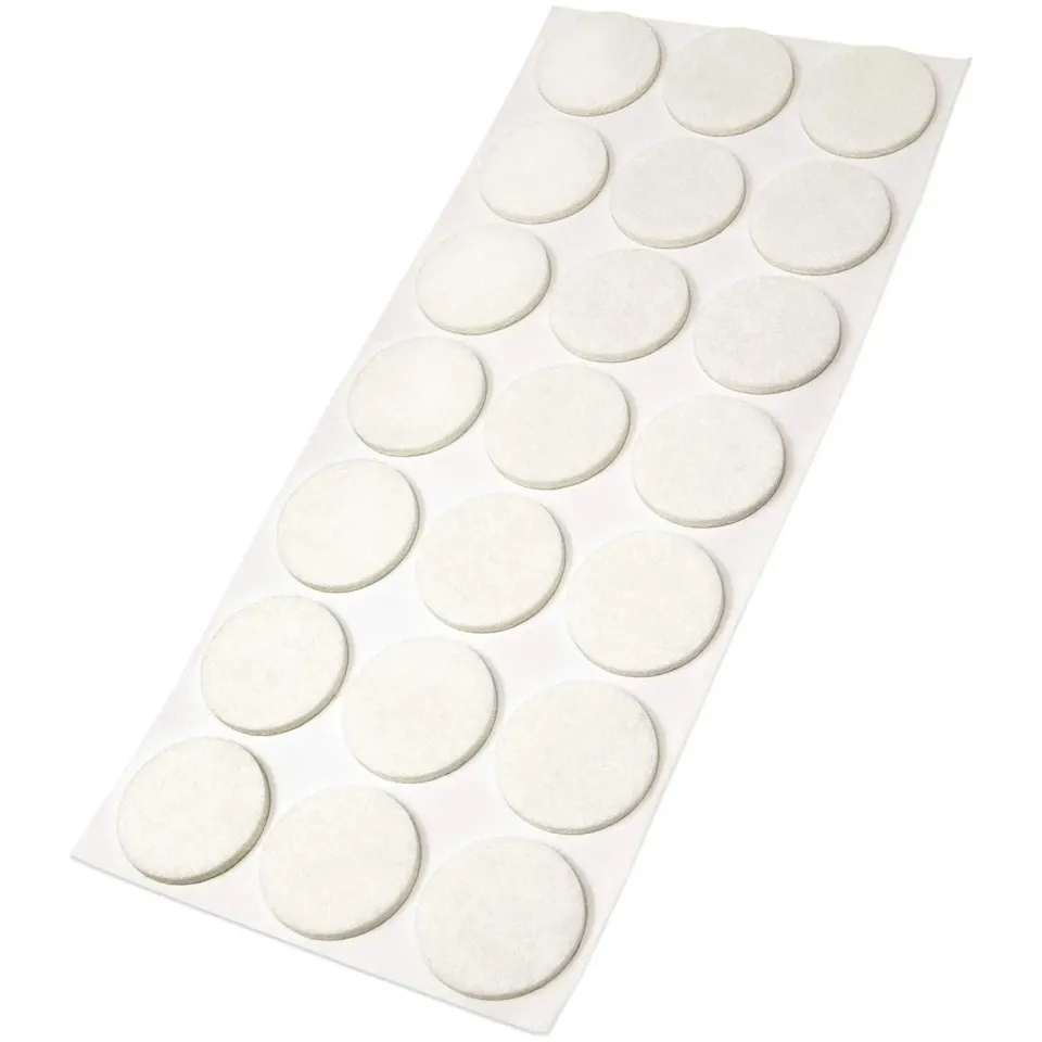 Adsamm Feltrini Adesivi 30 mm Bianchi 21 Pezzi 3,5 mm