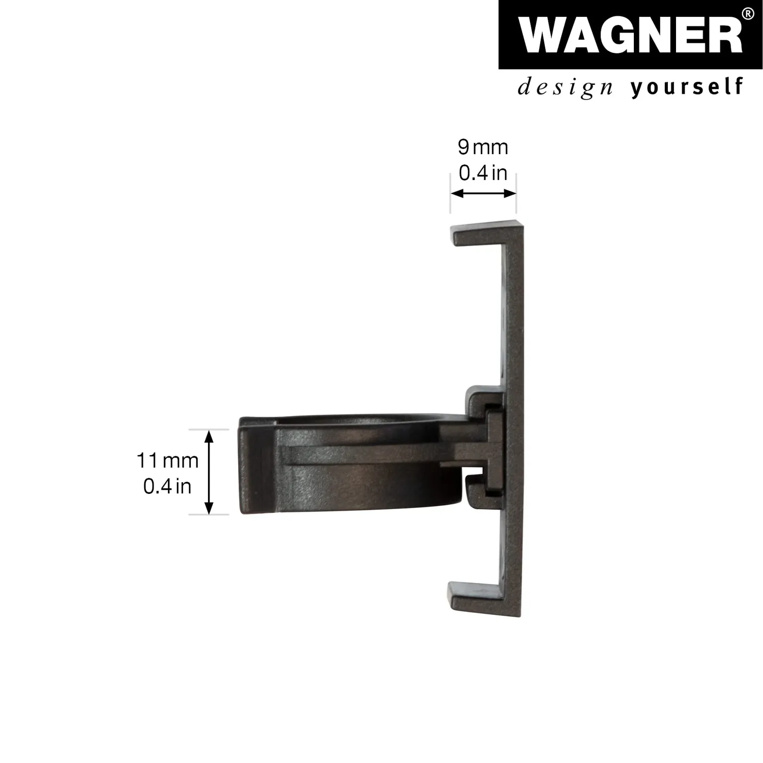 Wagner 12041400 clip fissaggio piedini 2 pezzi nere