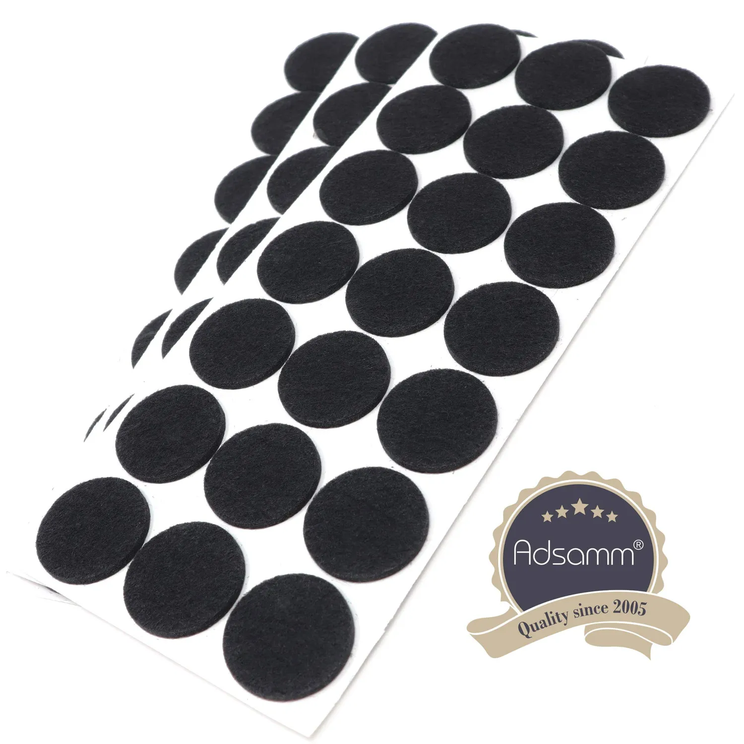 Adsamm feltrini autoadesivi neri tondi 30 mm 63 pezzi