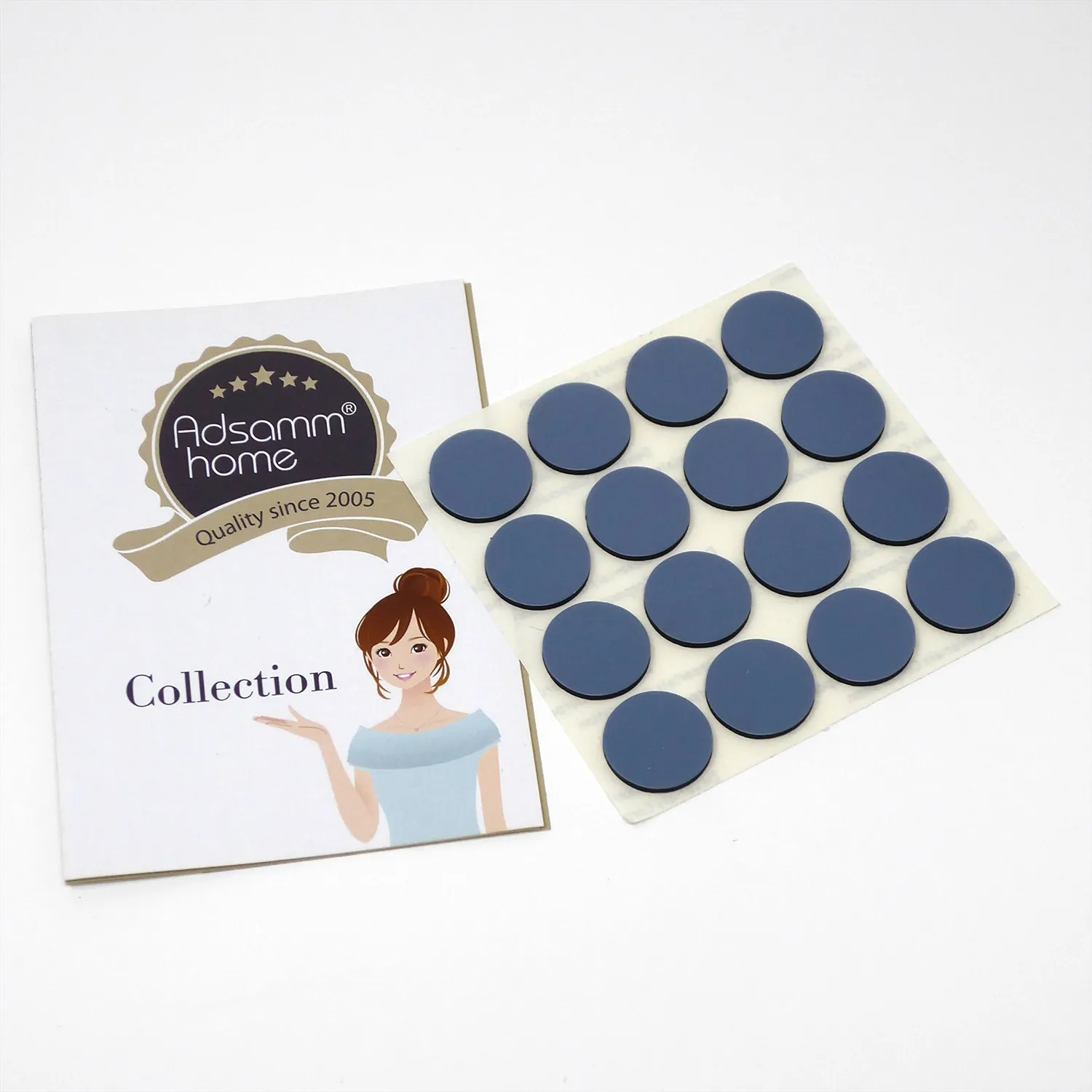 Adsamm Pattini PTFE ultrasottili Ø 22 mm 240 pezzi grigio azzurro