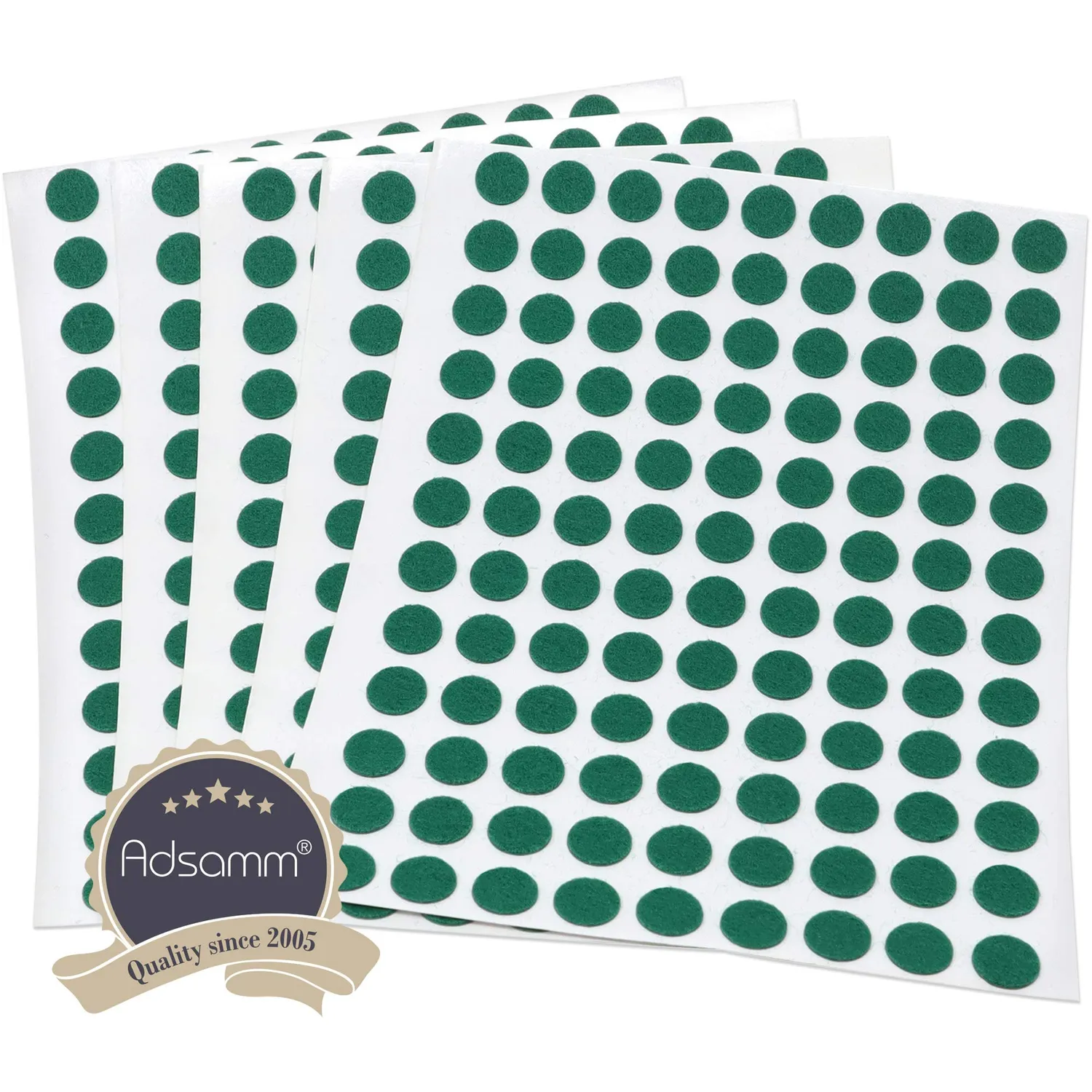 Adsamm ultrasottili feltrini rotondi ø 10 mm verdi 540 pezzi 1,5 mm