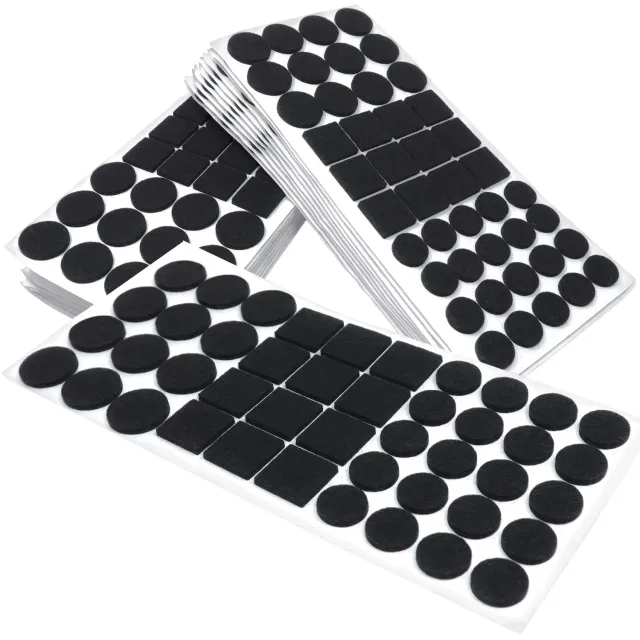Adsamm feltrini autoadesivi neri 880 pezzi misti 3,5 mm