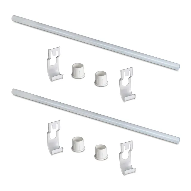 Emuca Jagmet barre guardaroba D27x815mm bianche acciaio 2pz
