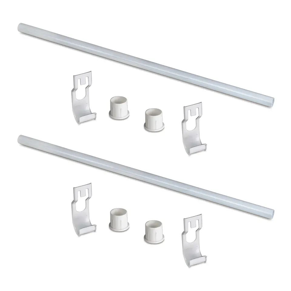 Emuca Jagmet barre guardaroba D27x815mm bianche acciaio 2pz