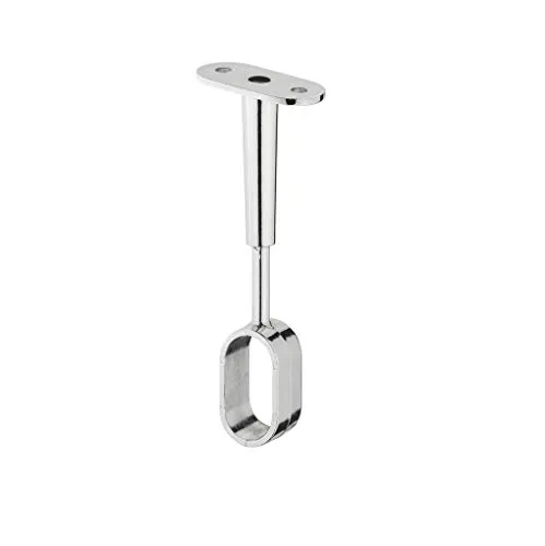 Gedotec supporto centrale tubo ovale 30x15 mm acciaio cromato 1 pz