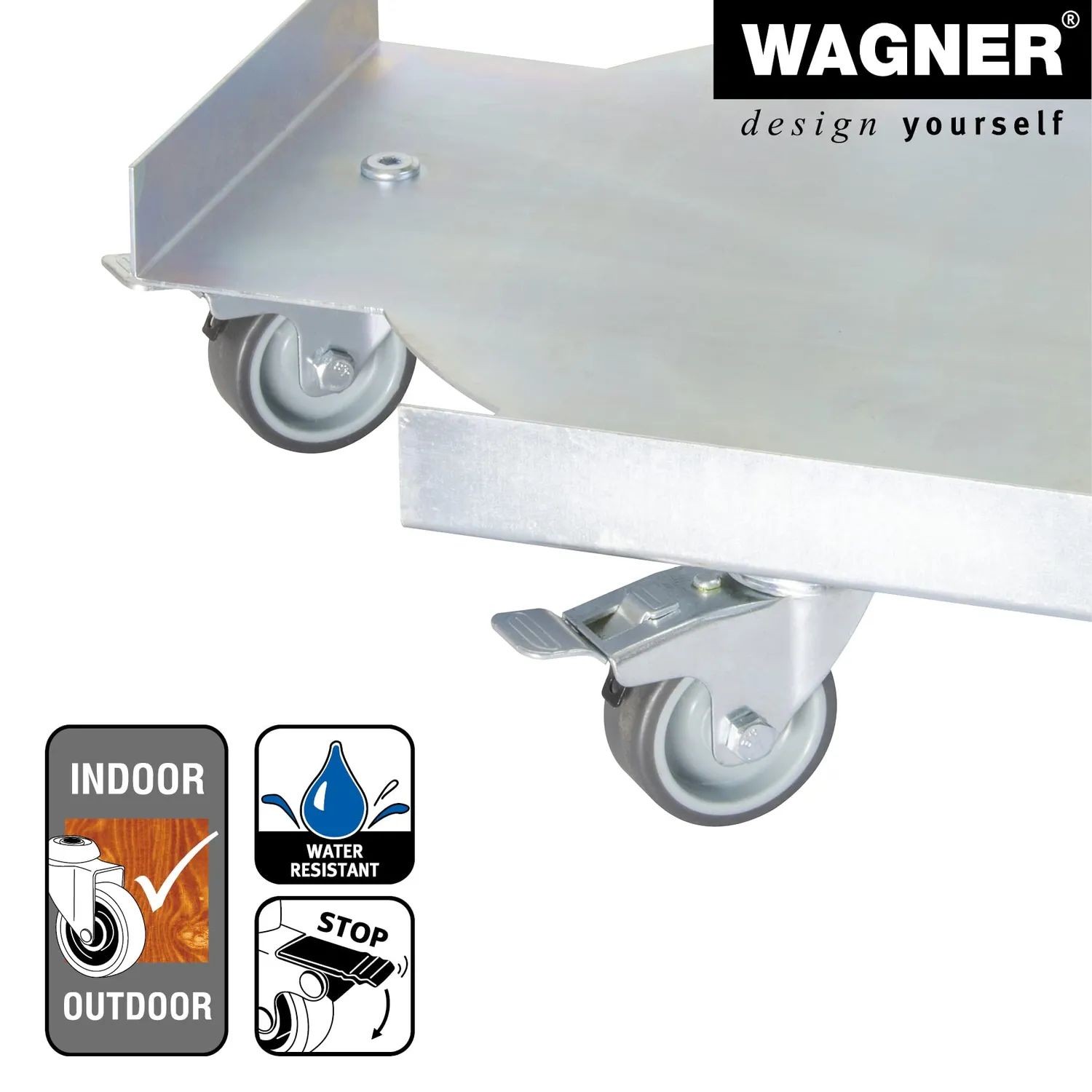 Wagner Steel Design GH 7010 sottovaso ruote Ø38 cm