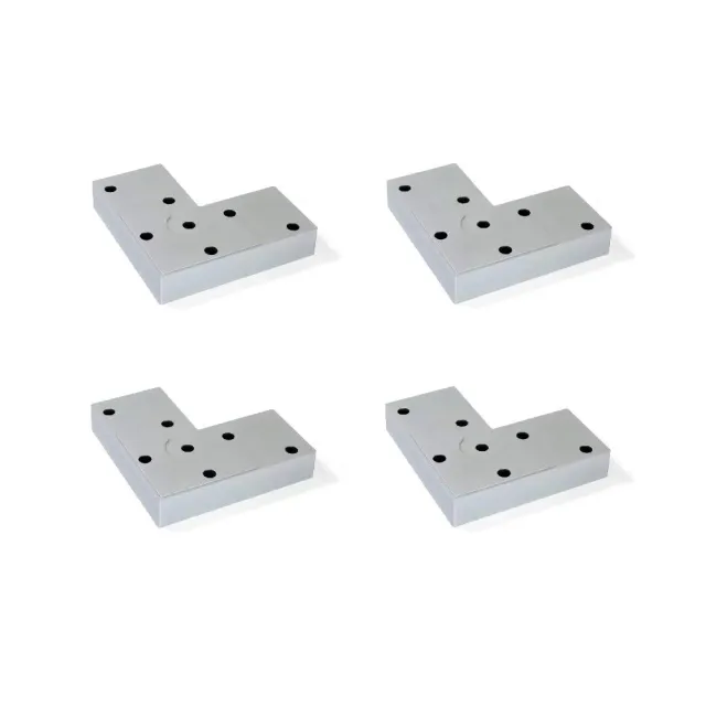 Emuca piedi per mobile grigio H12 mm 4 pezzi plastica
