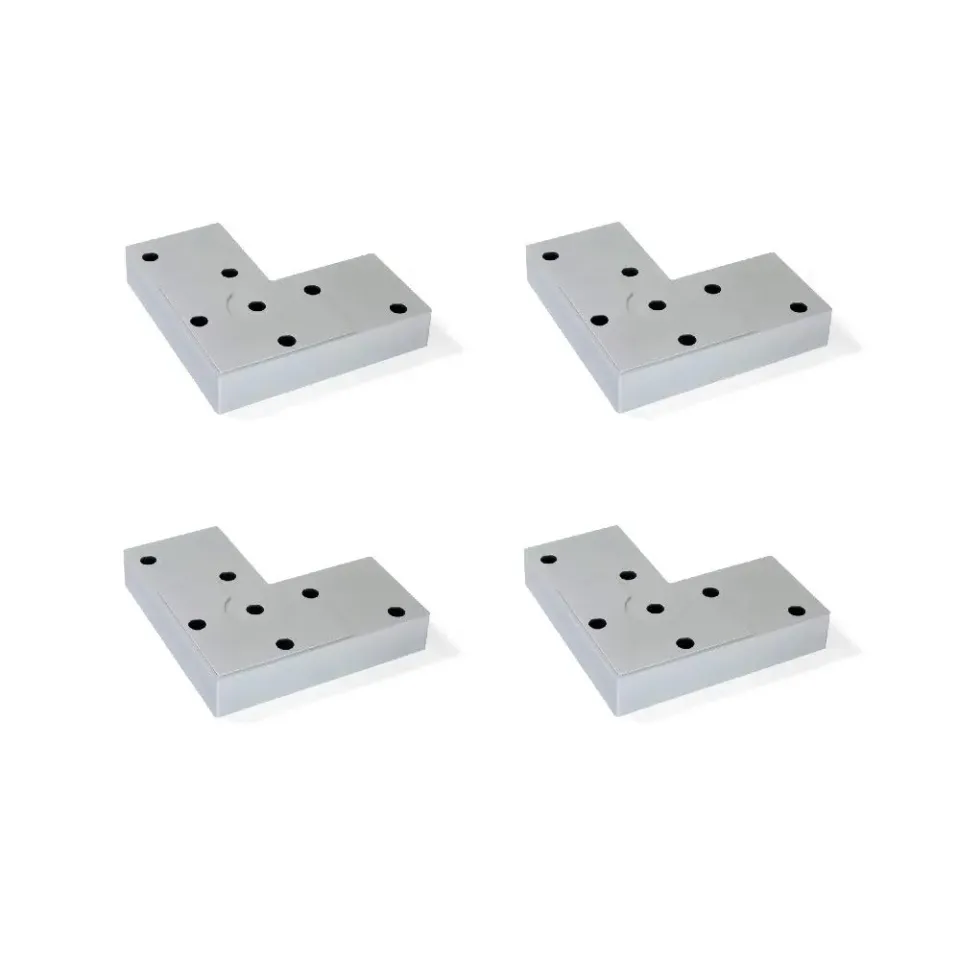 Emuca piedi per mobile grigio H12 mm 4 pezzi plastica