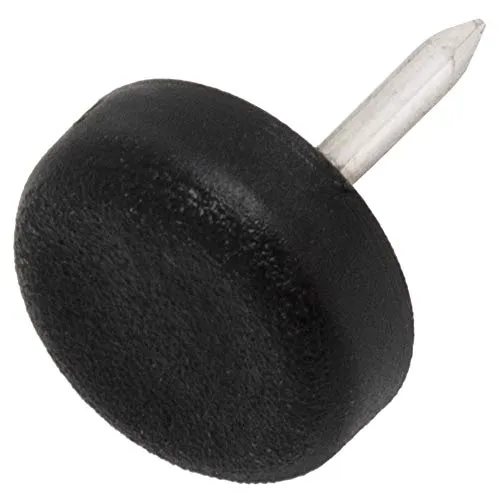 Adsamm PG-N-BL-15-4 Pattini Plastica Ø15 mm Nero 4 pz
