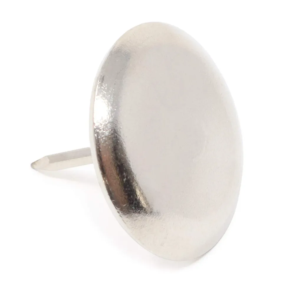 Adsamm scivoli metallo con chiodo argento 35 mm 16 pezzi