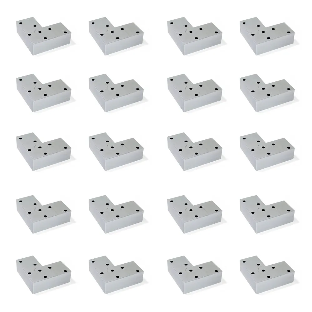 Emuca piedi per mobile grigio H12 mm 4 pezzi plastica