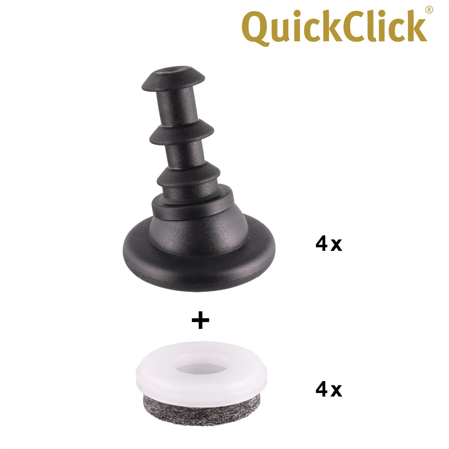 Wagner QuickClick 16781000 feltrini Vitra 4 pezzi ULTRASOFT feltro