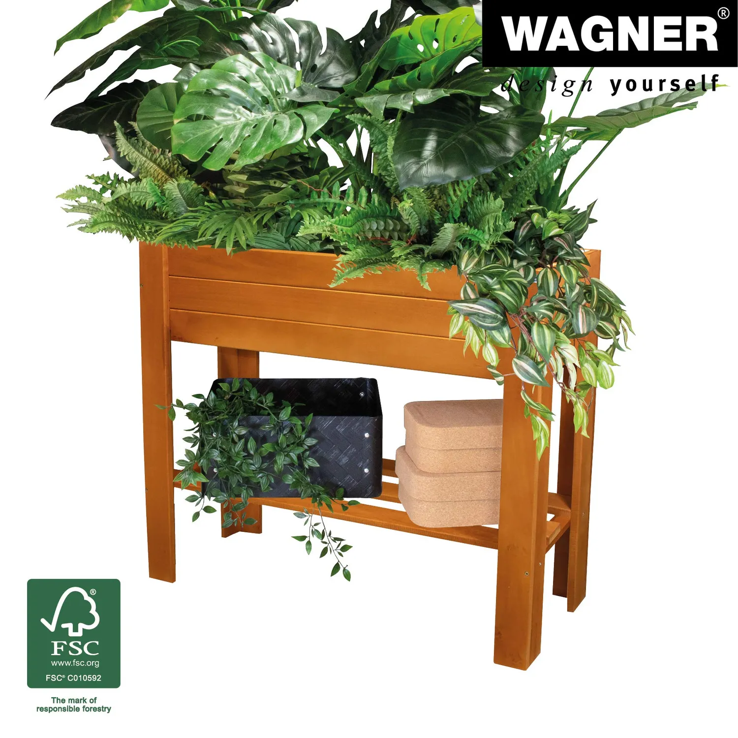 Wagner GreenBOX Light aiuola rialzata castagno 70x83 cm