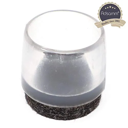 Adsamm Puntali Esterni con Feltro 17-18 mm Trasparenti 32 Pezzi