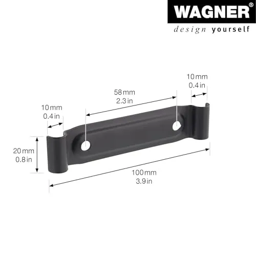 Wagner ST 3940 morsetto design acciaio 2 pz nero opaco