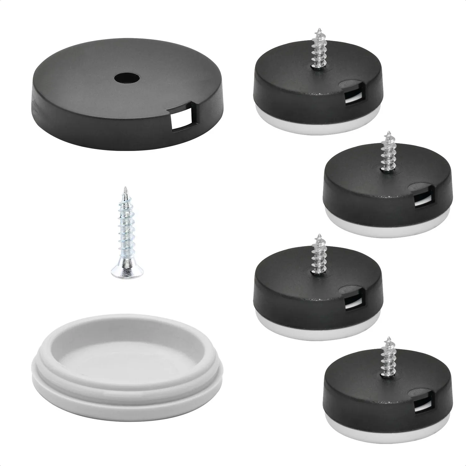 Wagner QuickClick scivoli avvitare ø 50 mm plastica Hyper 4 pezzi