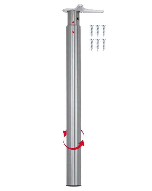 Gedotec H1730 piede mobile cromo 1 pz 700-880 mm