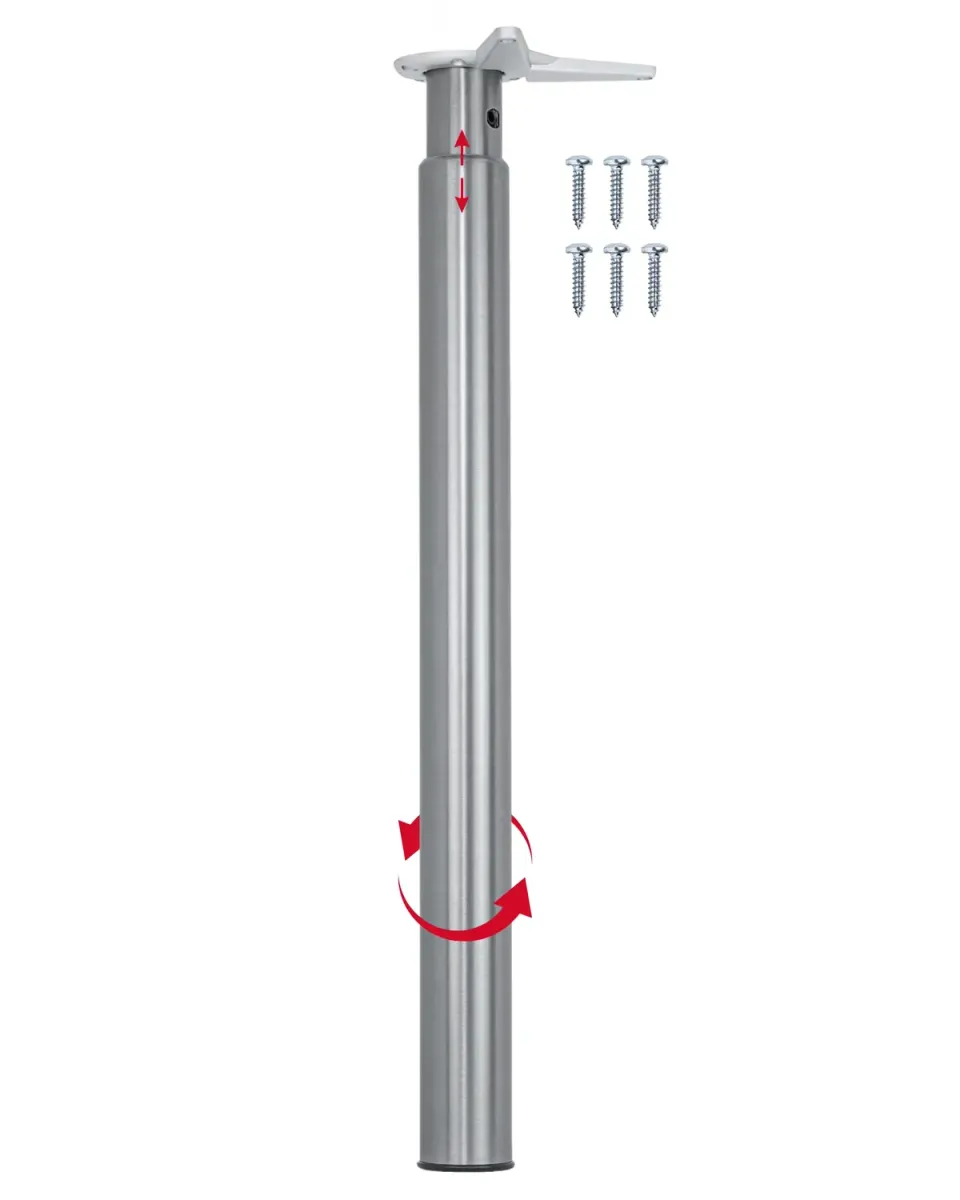 Gedotec H1730 piede mobile cromo 1 pz 700-880 mm
