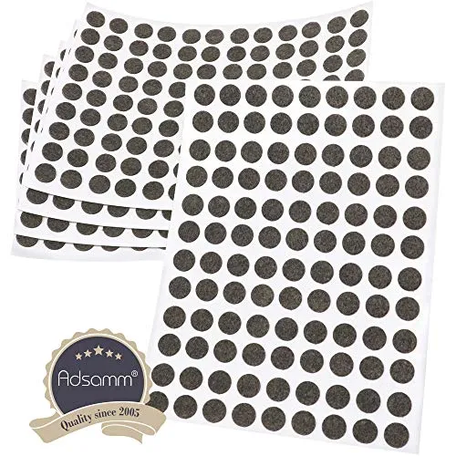 Adsamm Feltrini Ultrasottili Ø 10 mm Marroni 540 Pezzi 1,5 mm