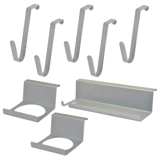 WAGNER GreenFAMILY set accessori 8 pezzi acciaio ganci ripiano
