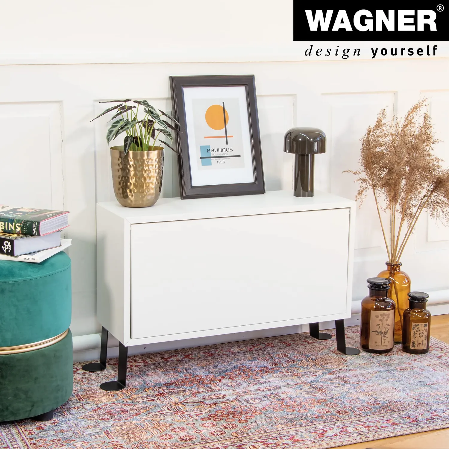 Wagner Z-Style 12012301 gamba mobili nera 12 cm
