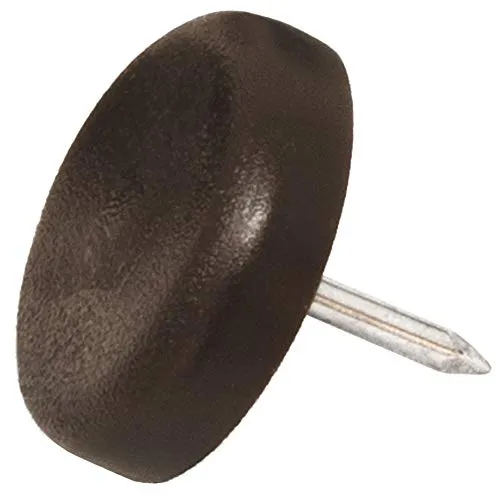 Adsamm 22 mm pattini marroni 100 pezzi con chiodo legno